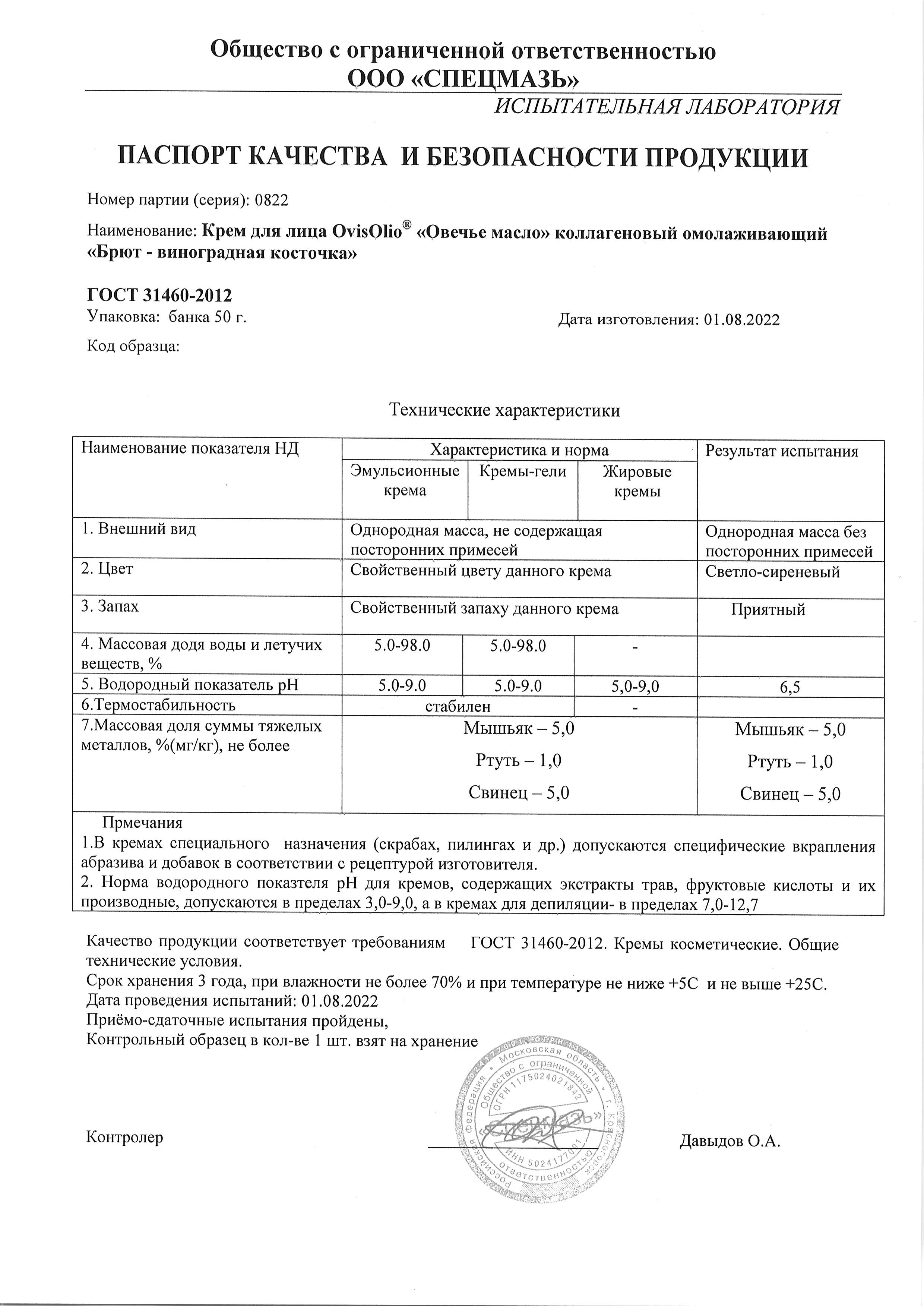 Паспорт №082022